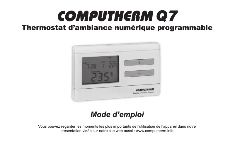 Page 1 de la notice Manuel utilisateur Computherm Q7