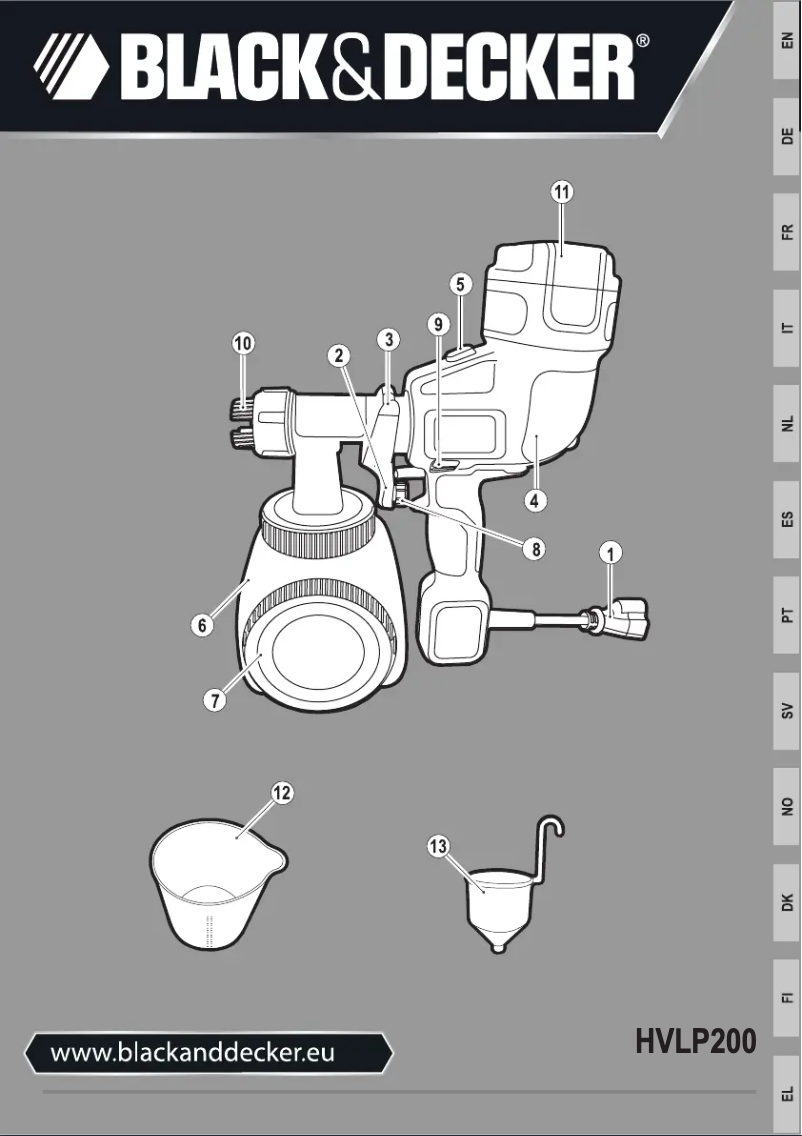 Page n°1 - Manuel utilisateur Black & Decker HVLP200