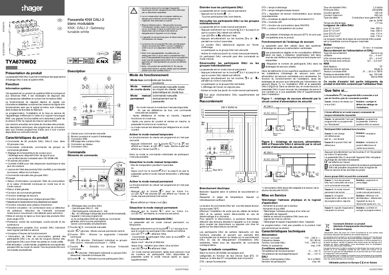 Image de la première page du manuel de l'appareil TYA670WD2