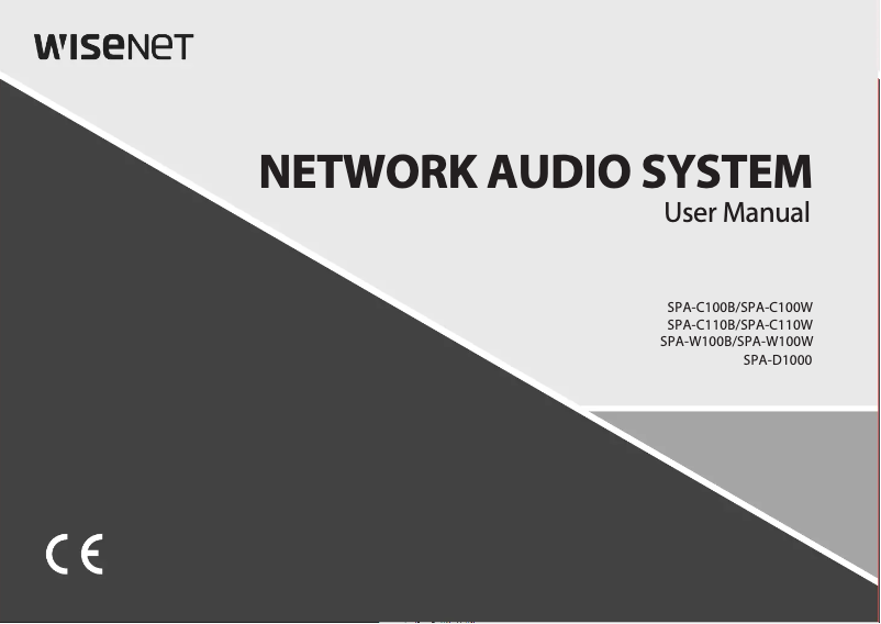 Page 1 de la notice Manuel utilisateur Hanwha SPA-W100W