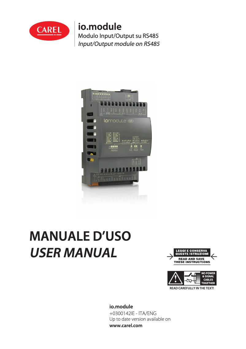 Página 1 del manual Manual de usuario Carel io.module