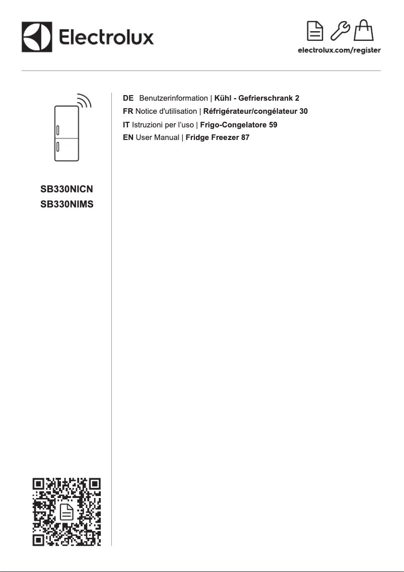 Page n°1 - Manuel utilisateur Electrolux SB330NICN