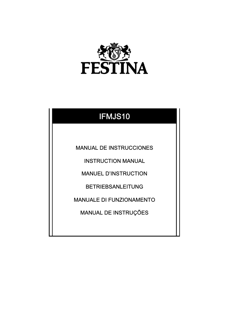 Page 1 de la notice Manuel utilisateur Festina F20424