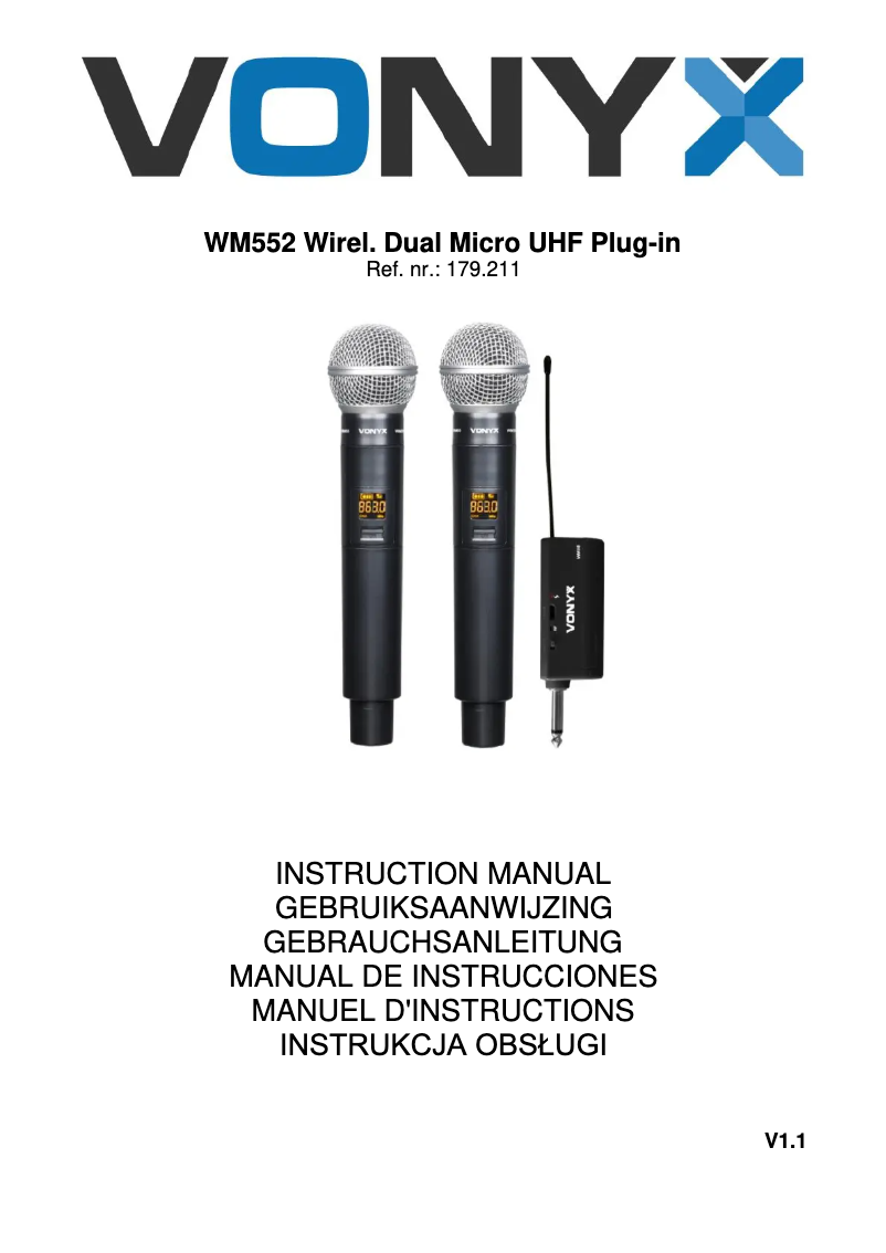 Página 1 del manual Manual de usuario Vonyx WM552