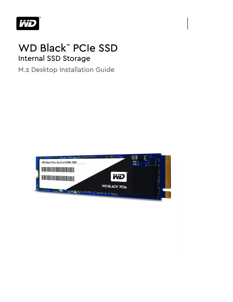 Page 1 de la notice Manuel utilisateur Western Digital Black 3D NAND