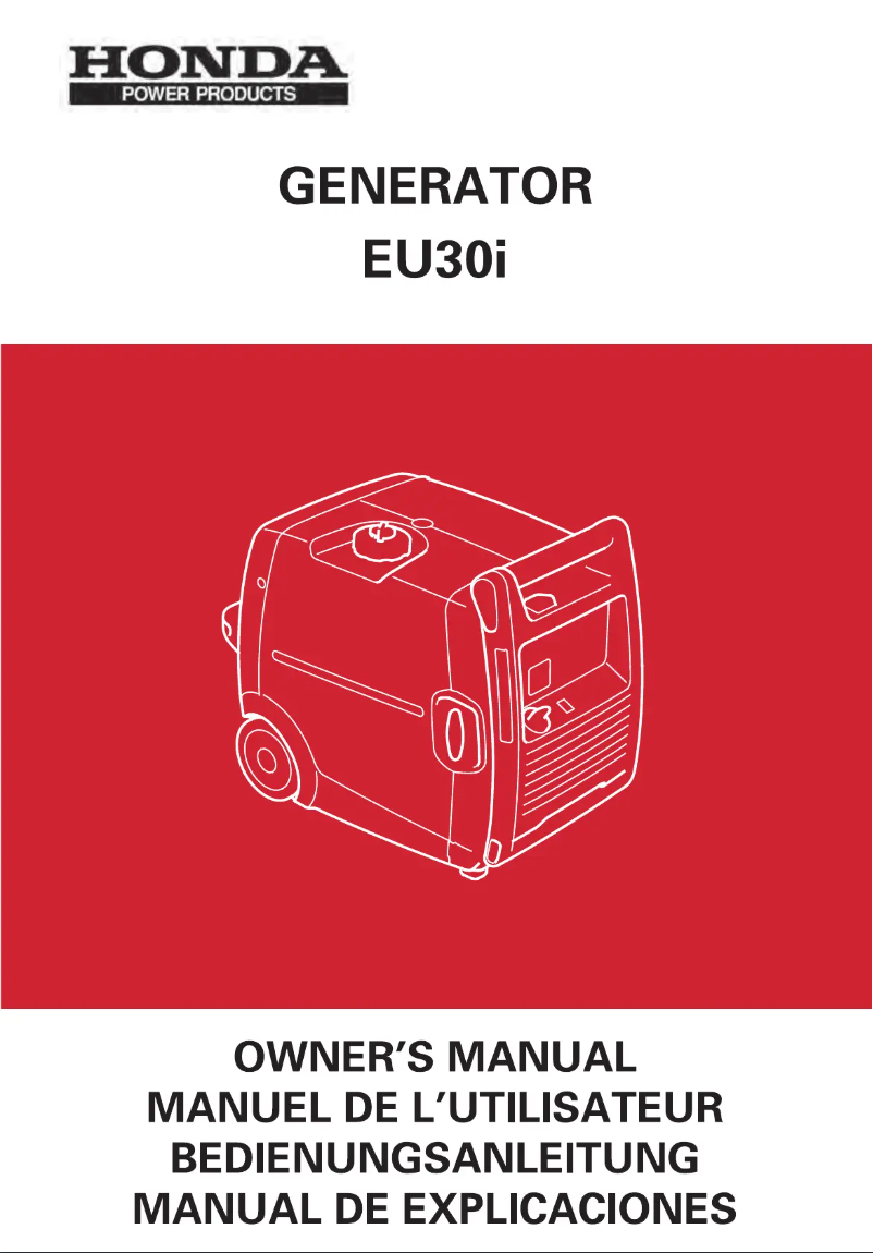 Page 1 de la notice Manuel utilisateur Honda EU30i