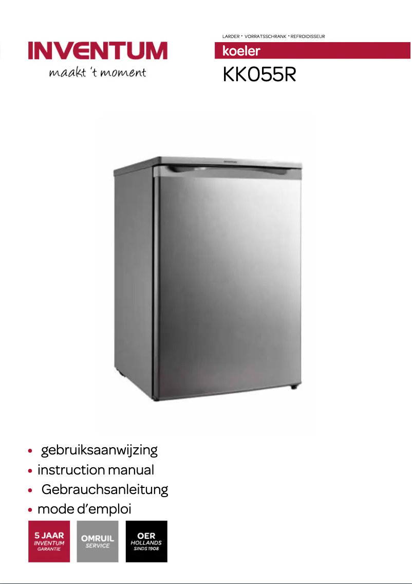 Page n°1 - Manuel utilisateur Inventum KK055R