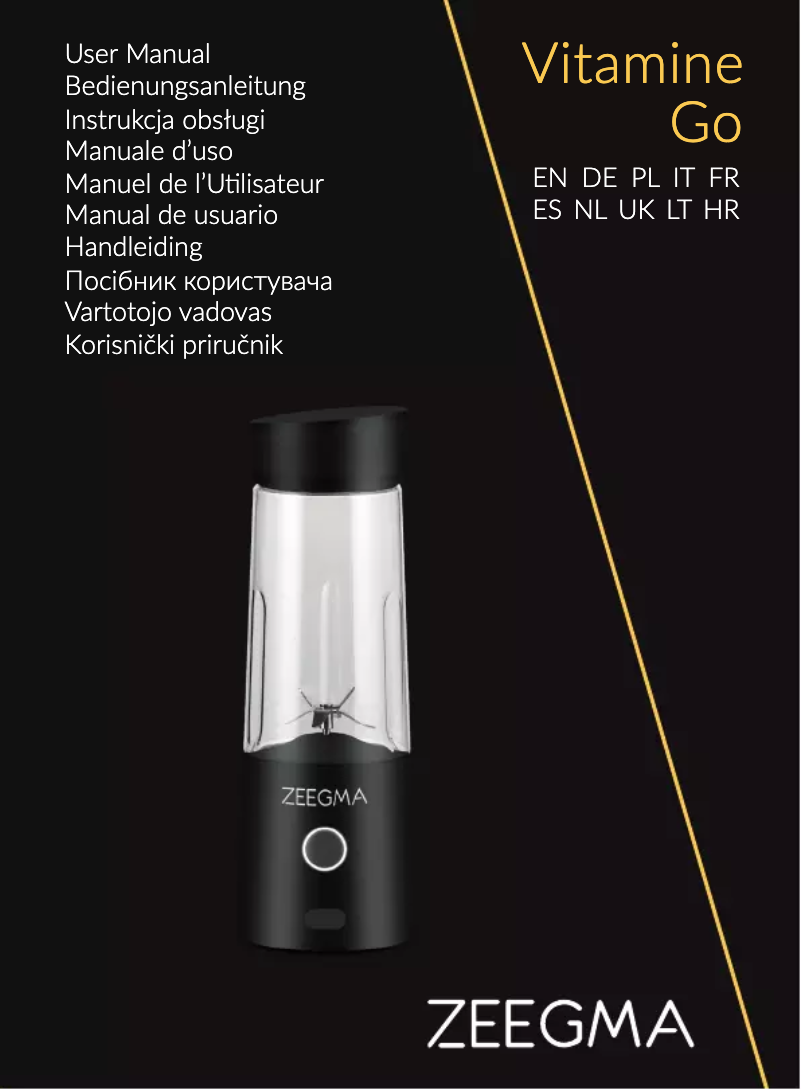 Page n°1 - Manuel utilisateur Zeegma Vitamine Go