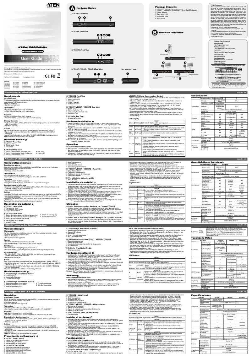 Page 1 de la notice Manuel utilisateur ATen VE300RQ