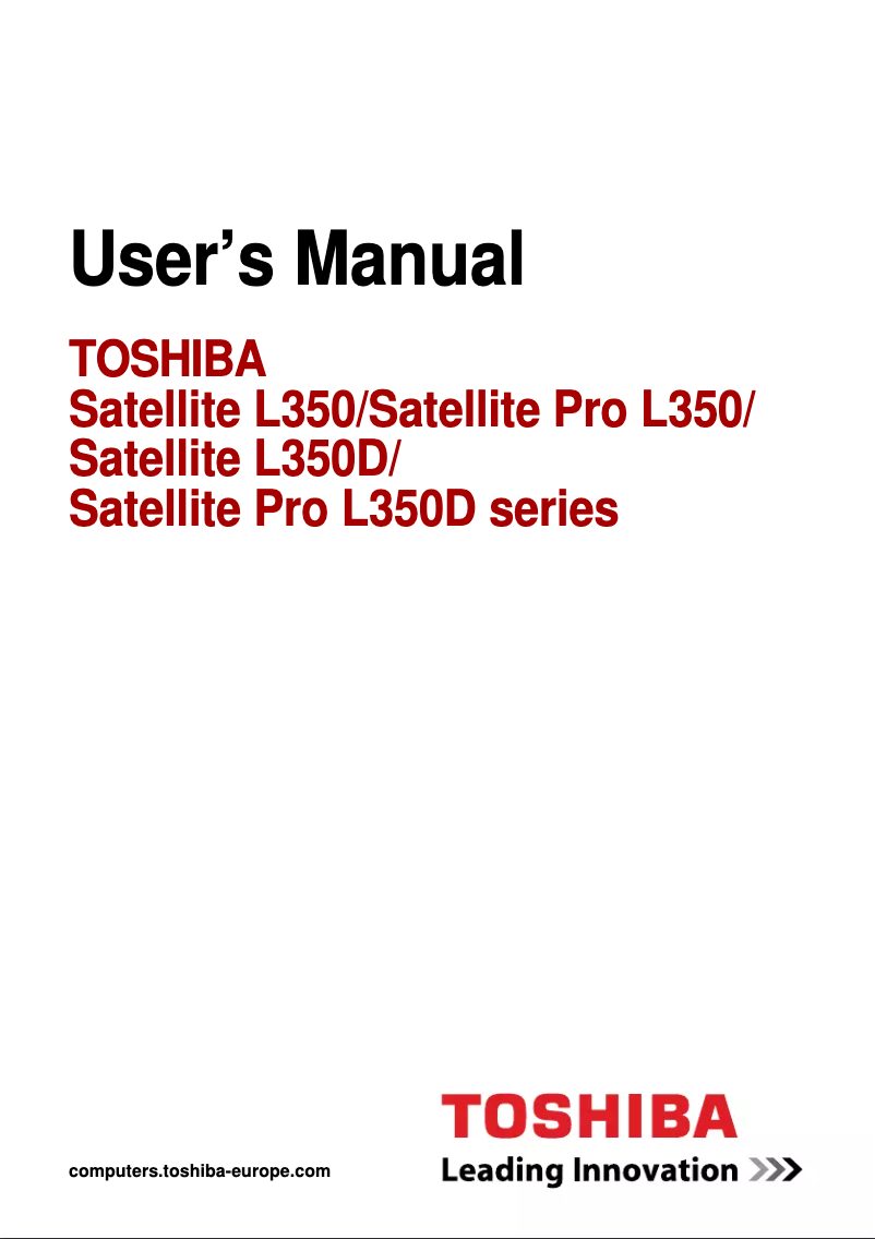 Page n°1 - Manuel utilisateur Toshiba Satellite L355