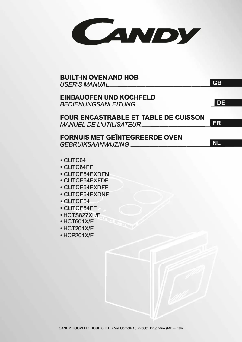 Page 1 de la notice Manuel utilisateur Candy CUTCE64FF