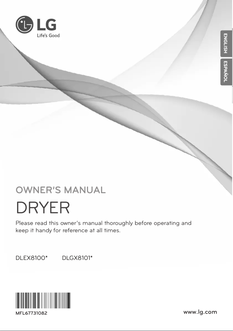 Page n°1 - Manuel utilisateur LG DX8101W