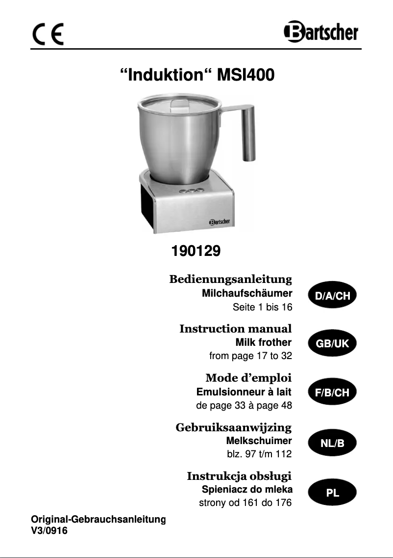 Imagen de la primera página del manual del dispositivo MSI400