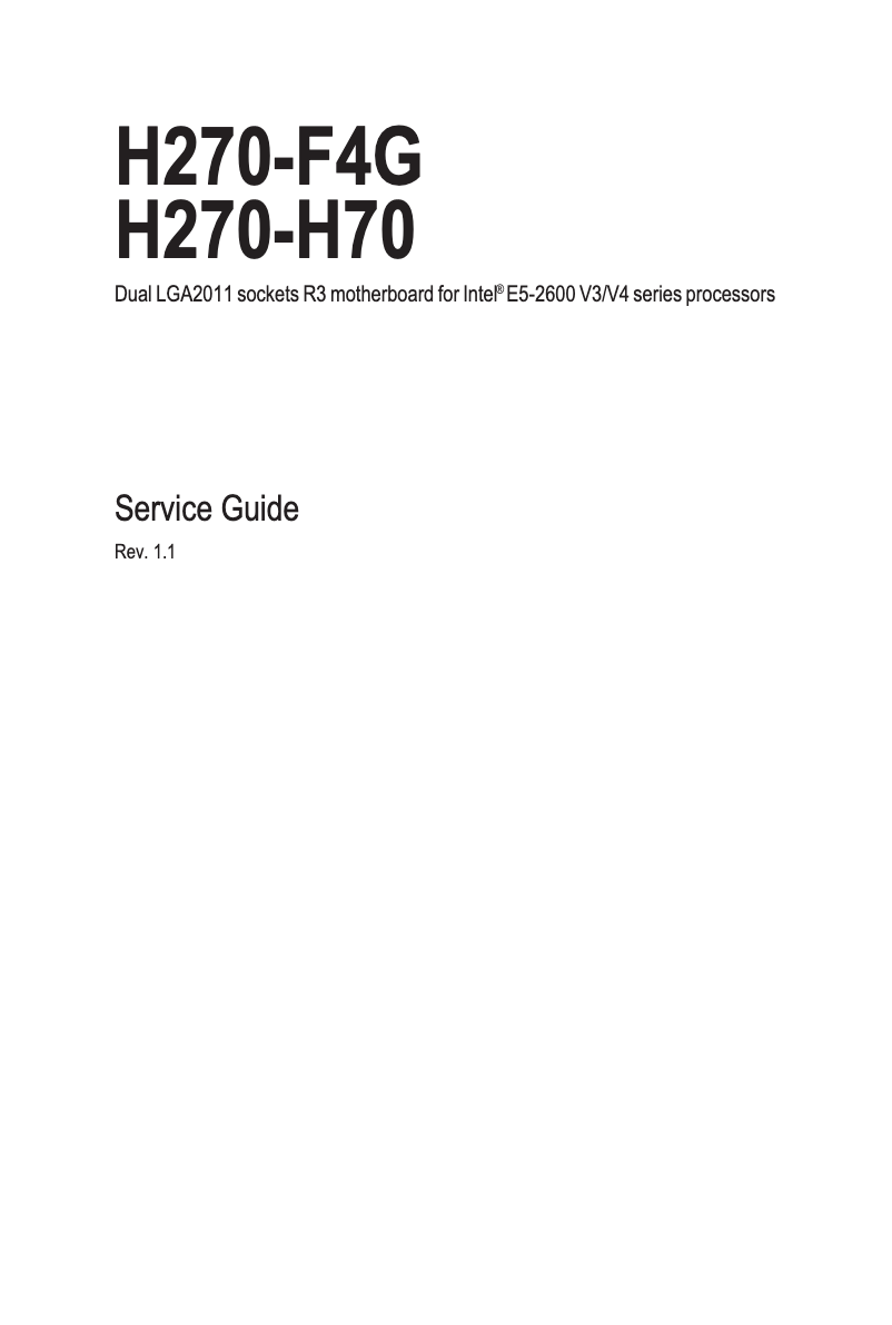 Page n°1 - Manuel utilisateur Gigabyte H270-H70