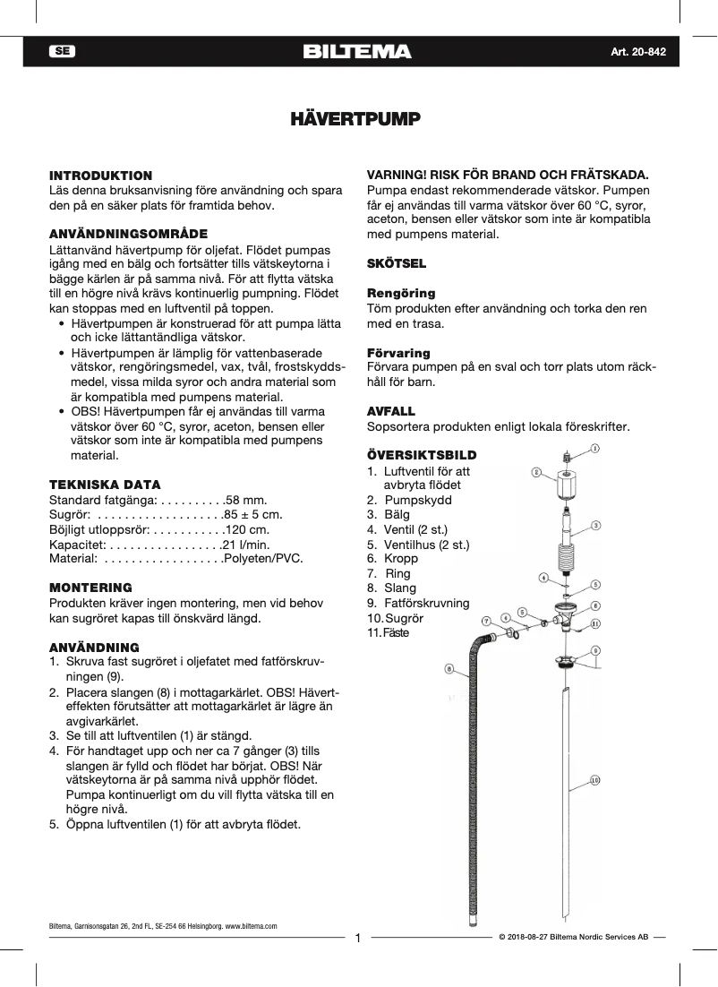 Image de la première page du manuel de l'appareil 20-842