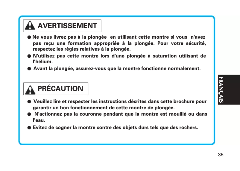 Page n°1 - Manuel utilisateur Seiko Presage SRP693J1