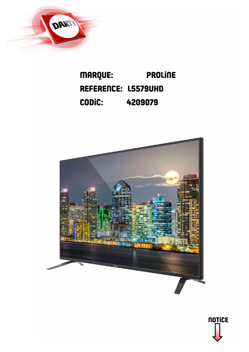 Image de la première page du manuel de l'appareil L5579UHD