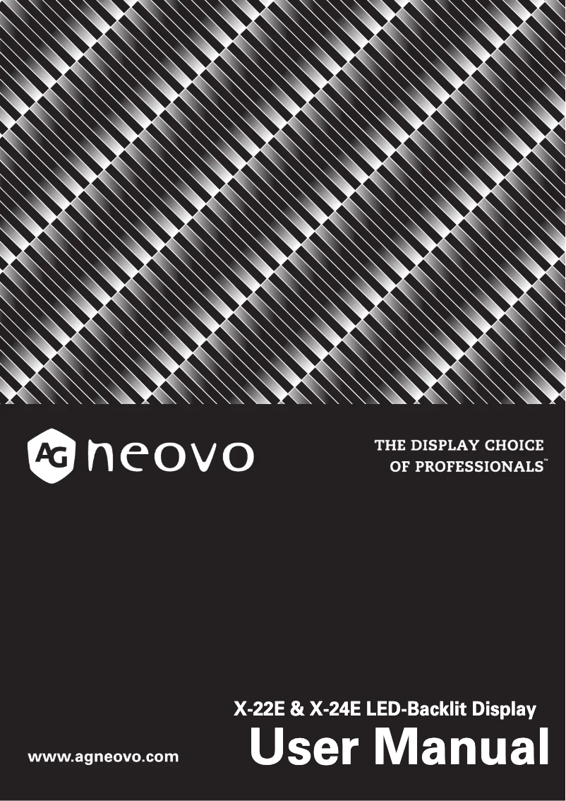 Página 1 del manual Manual de usuario AG Neovo X-24EW
