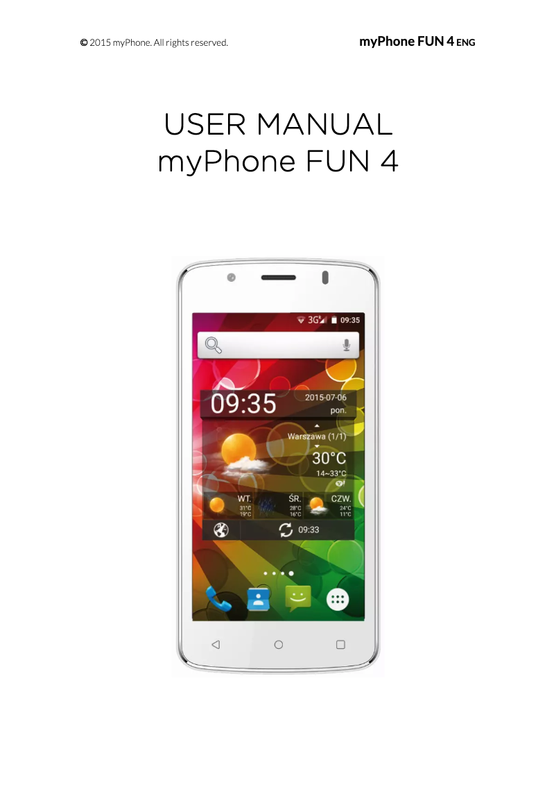 Page n°1 - Manuel utilisateur myPhone Fun 4