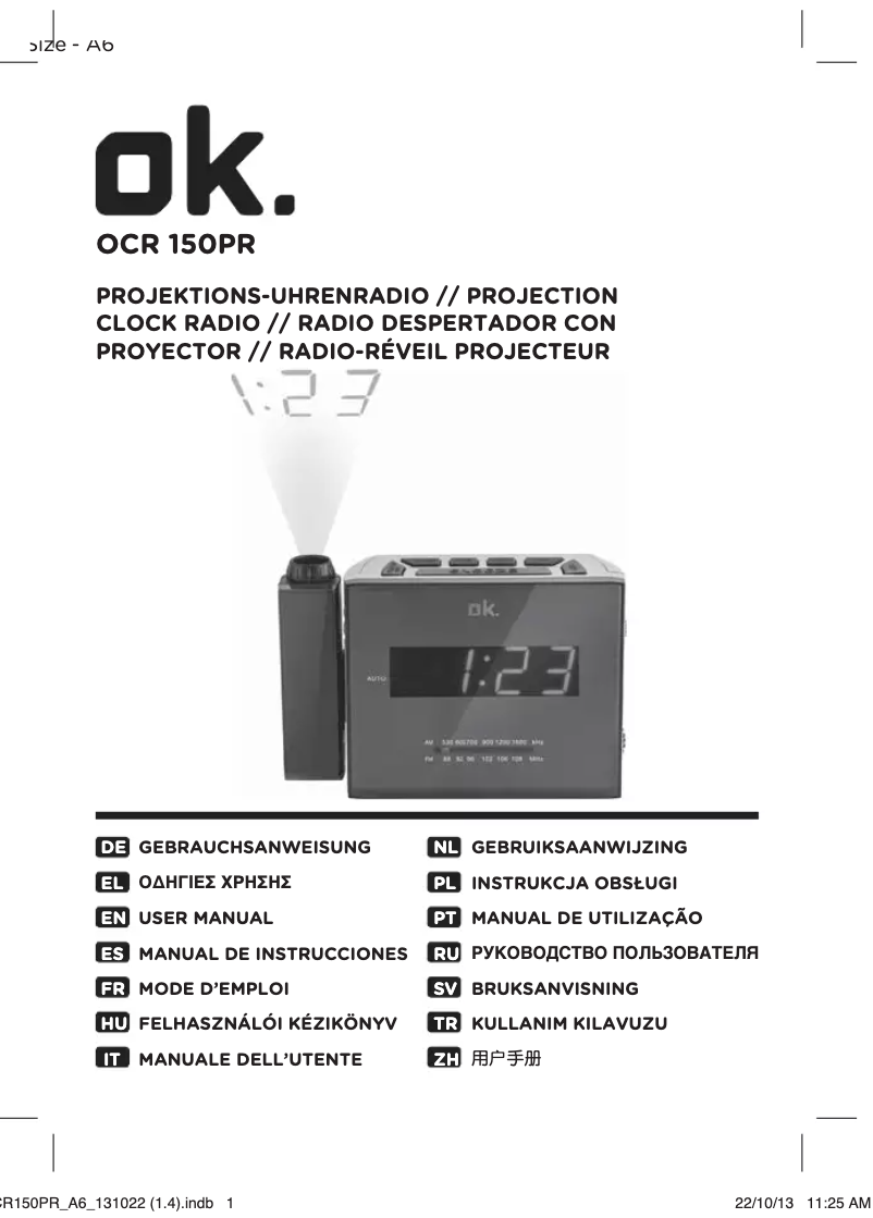 Image de la première page du manuel de l'appareil OCR 150-PR