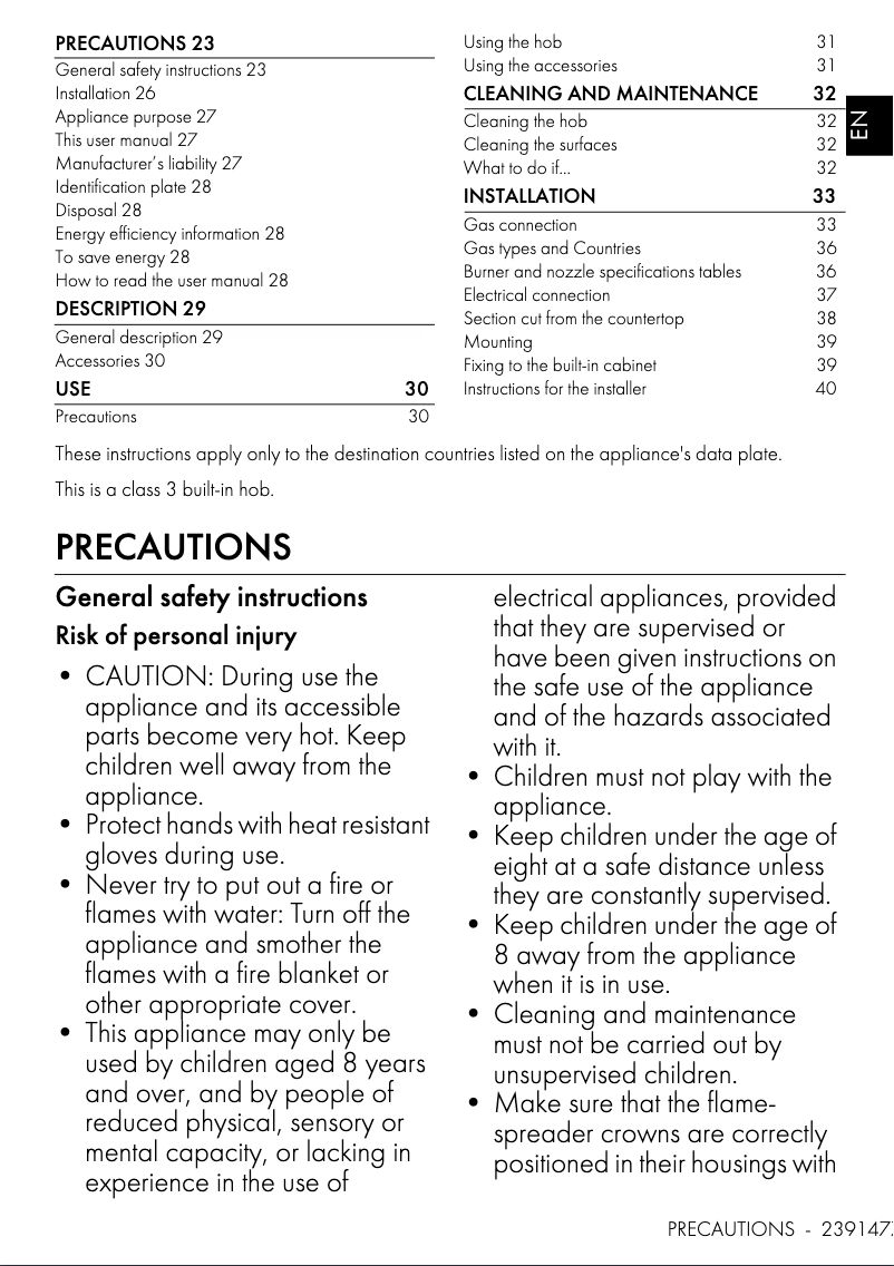 Page 1 de la notice Manuel utilisateur Smeg SR364SA