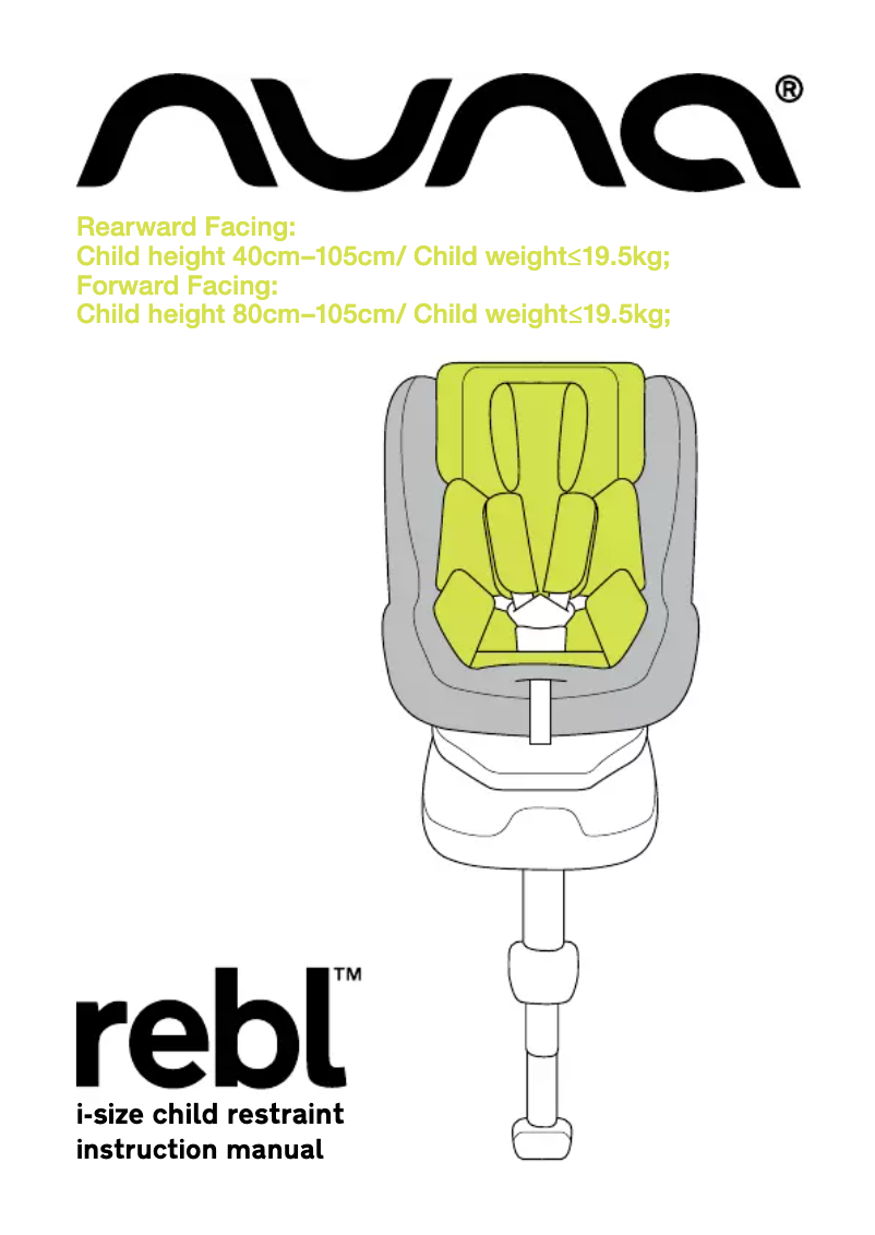 Page n°1 - Manuel utilisateur Nuna Rebl