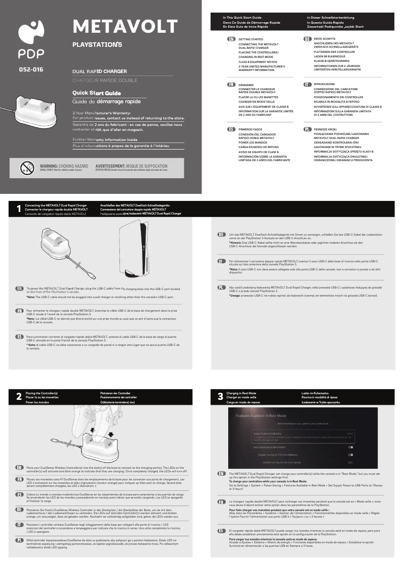 Page 1 de la notice Manuel utilisateur PDP Metavolt