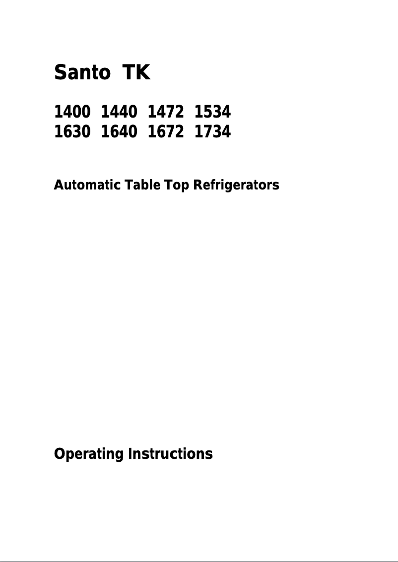 Page n°1 - Manuel utilisateur AEG Santo 1430 TK