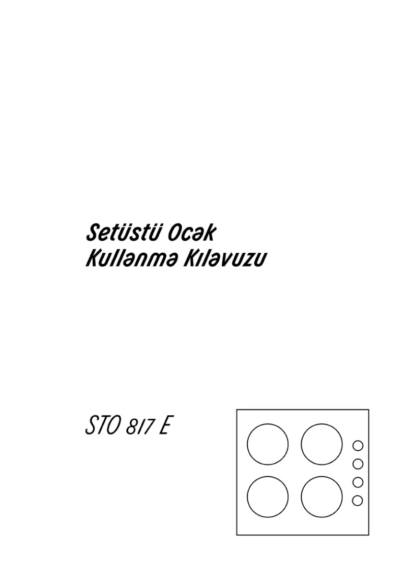 Page 1 de la notice Manuel utilisateur Arçelik STO 817 E