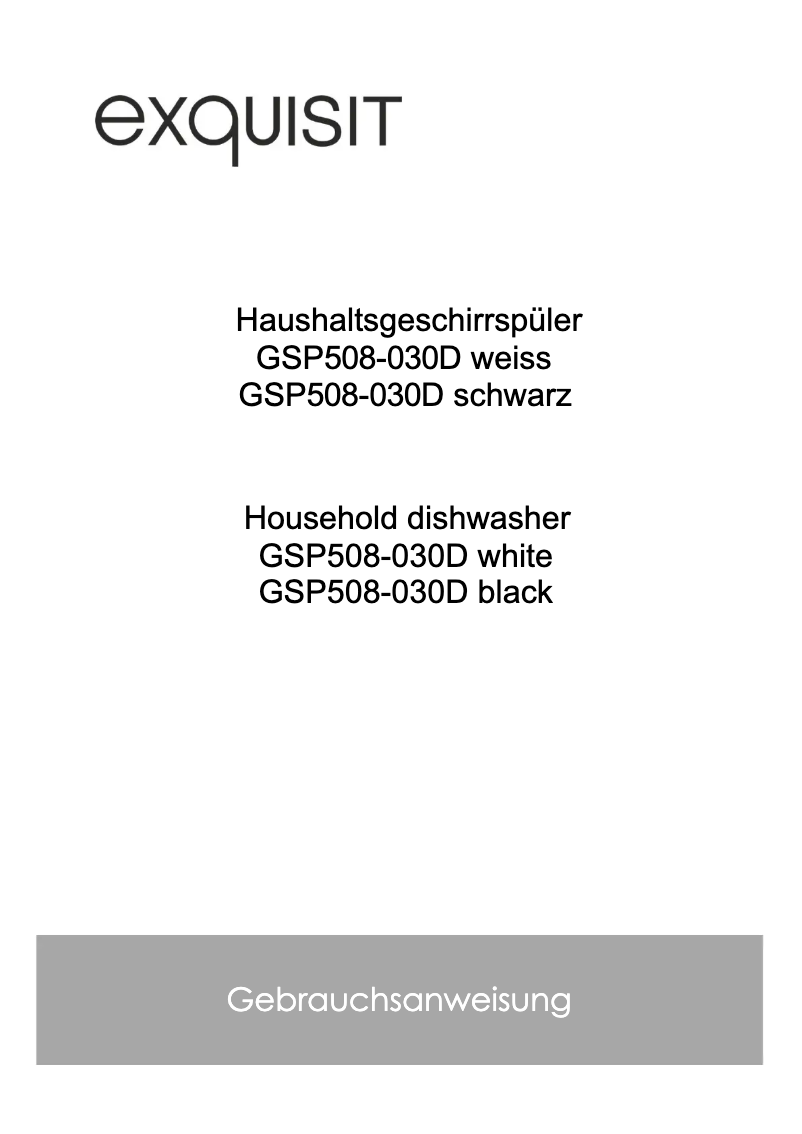 Page 1 de la notice Manuel utilisateur Exquisit GSP508-030D