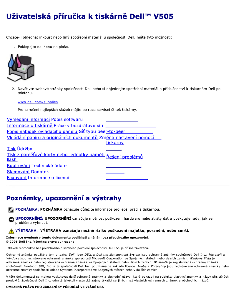 Page n°1 - Manuel utilisateur Dell V505