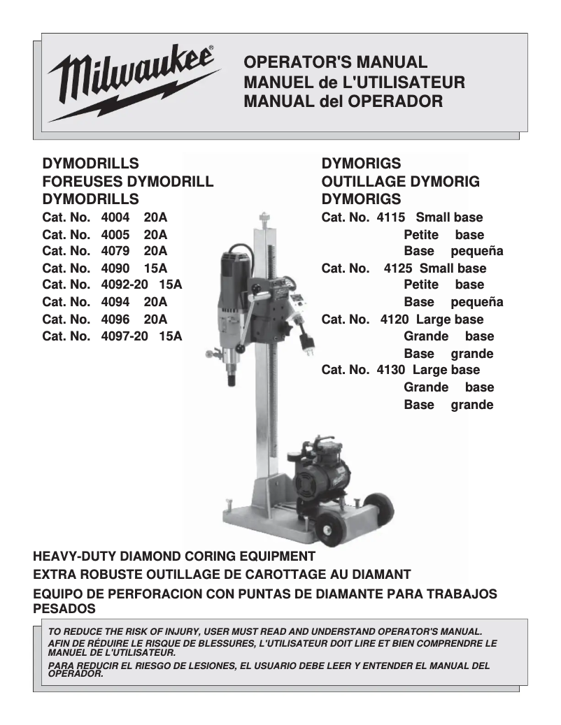 Page n°1 - Manuel utilisateur Milwaukee 4096