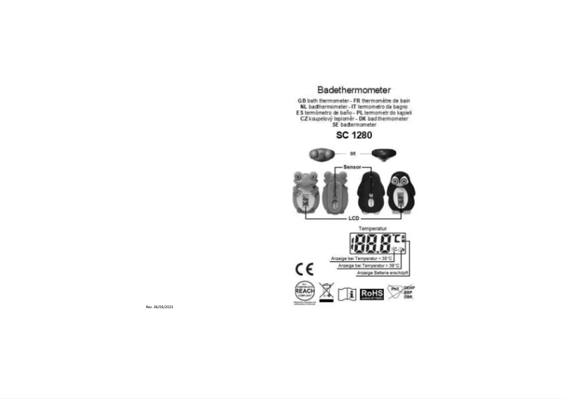 Page 1 de la notice Manuel utilisateur Scala SC 1280
