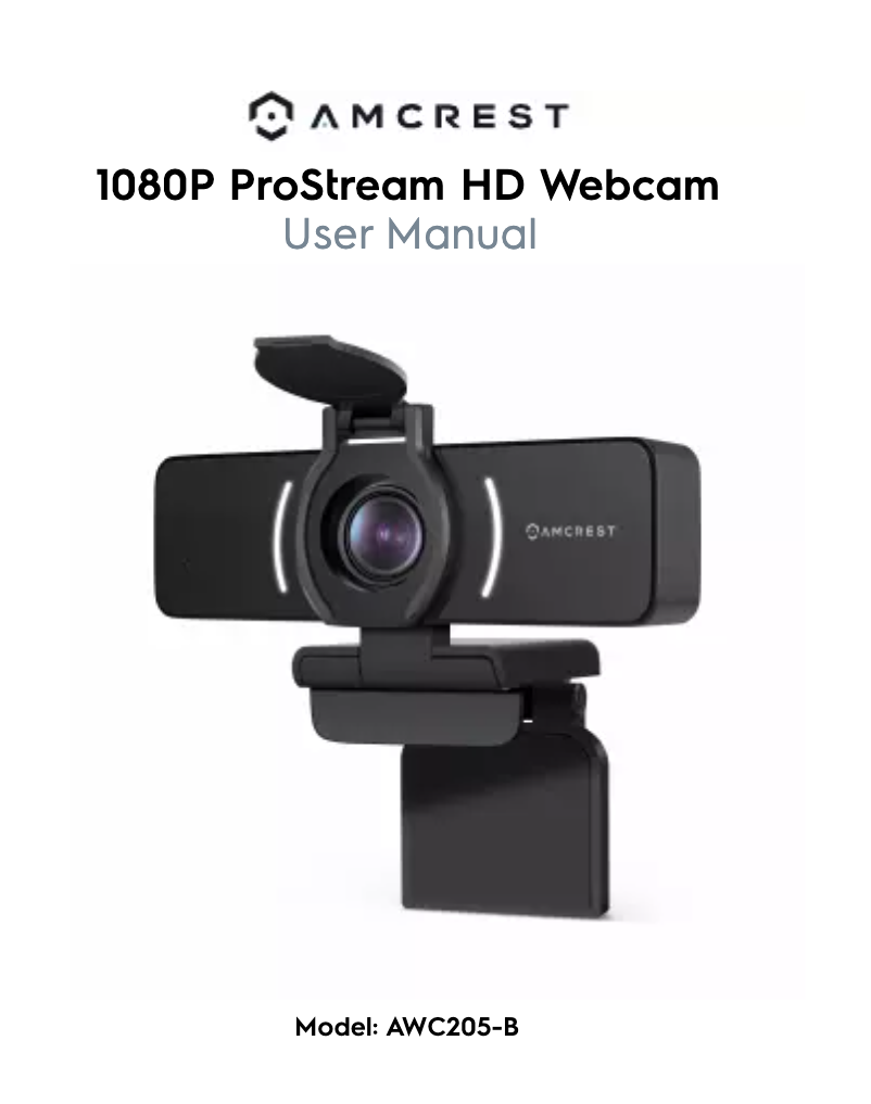 Page 1 de la notice Manuel utilisateur Amcrest AWC205-B