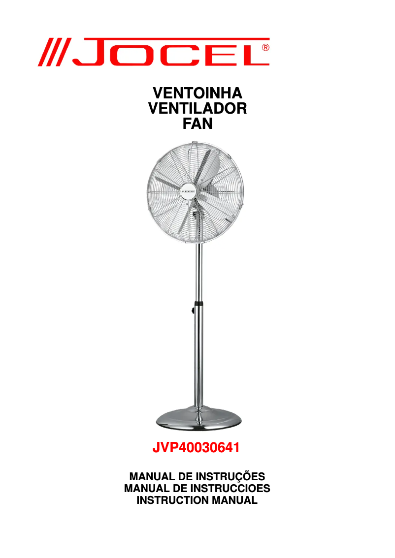 Page 1 de la notice Manuel utilisateur Jocel JVP40030641