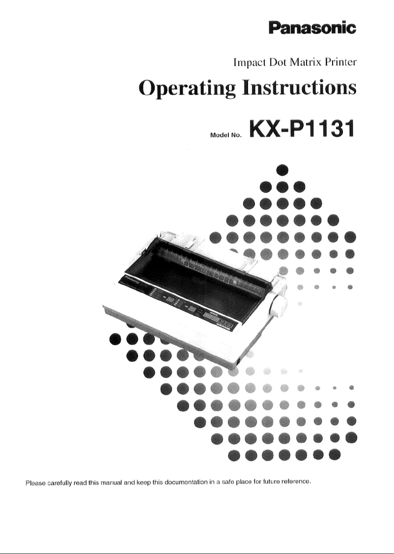 Page 1 de la notice Manuel utilisateur Panasonic KX-P1131
