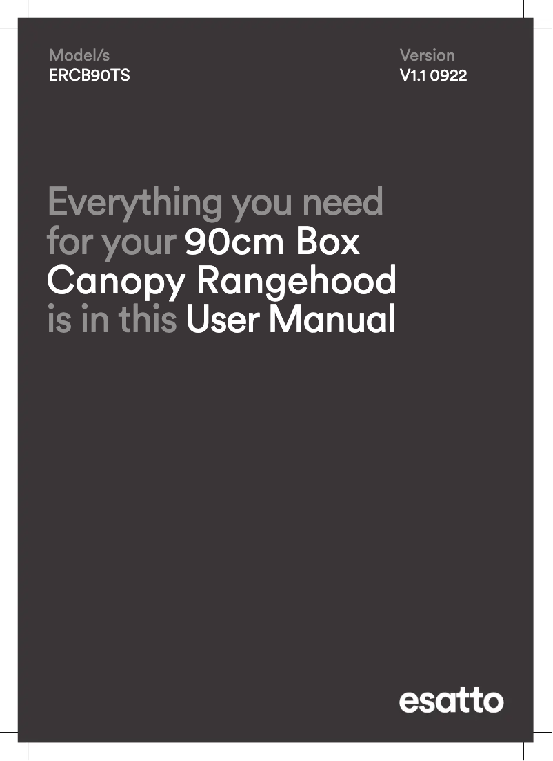 Page 1 de la notice Manuel utilisateur Esatto ERCB90TS