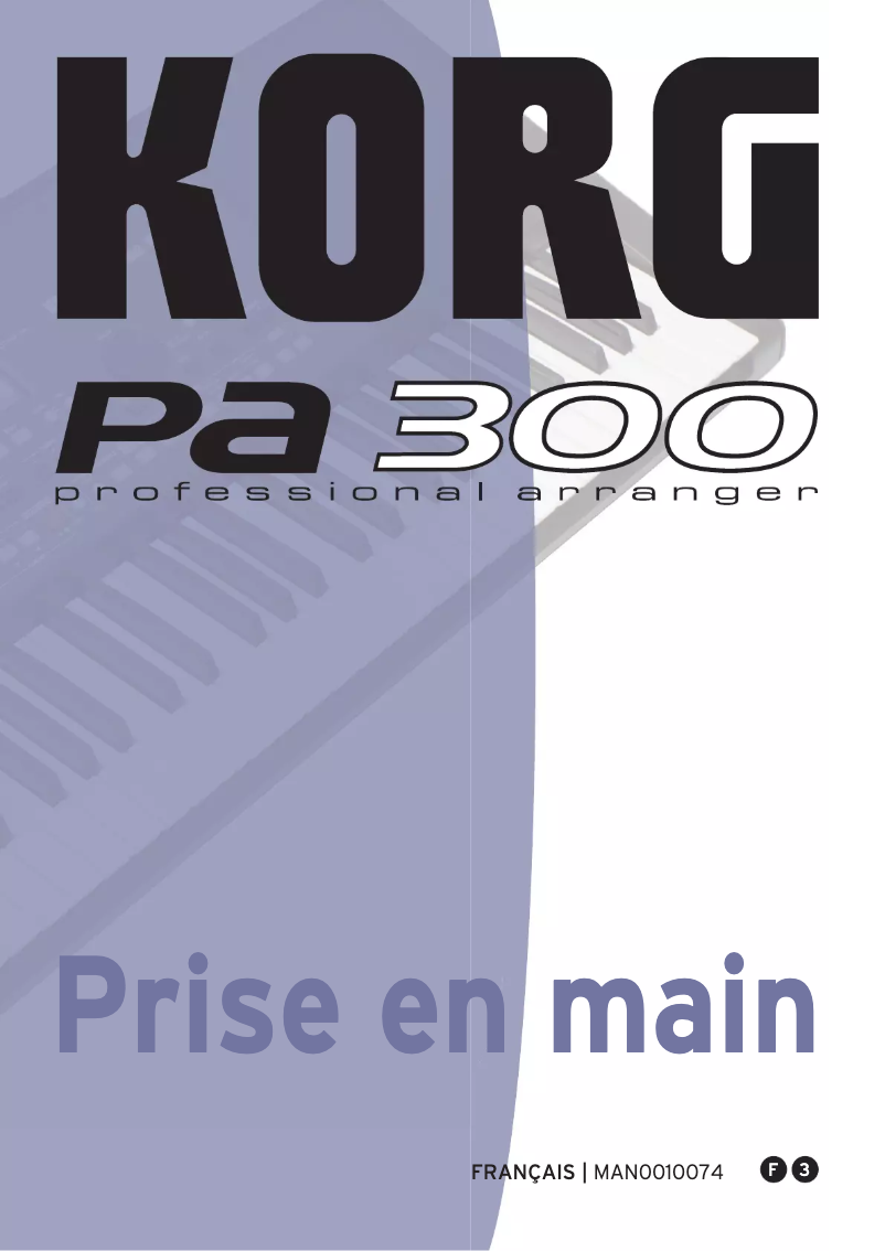 Page n°1 - Manuel utilisateur Korg PA-300