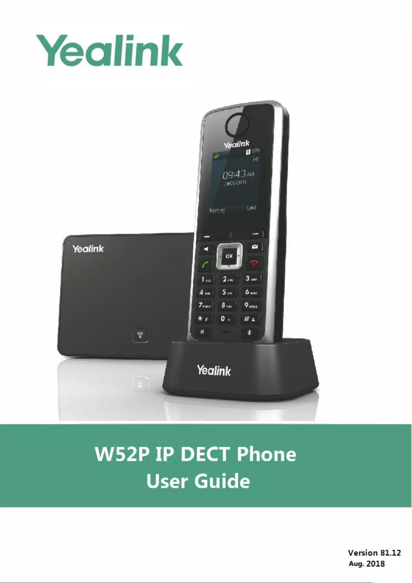 Page 1 de la notice Manuel utilisateur Yealink W52P