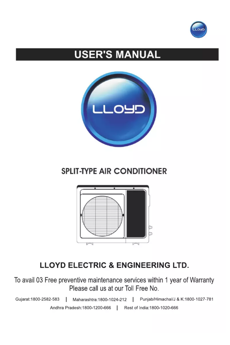 Page 1 de la notice Manuel utilisateur Lloyd LS13A2N