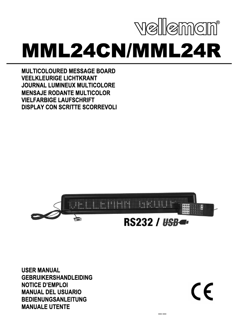 Imagen de la primera página del manual del dispositivo MML24CN