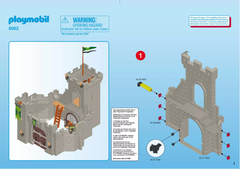 Page n°1 - Manuel utilisateur Playmobil Knights Wolf ` Castle