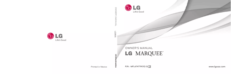 Page 1 de la notice Manuel utilisateur LG Marquee