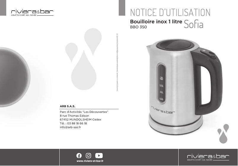 Page 1 de la notice Manuel utilisateur Riviera & Bar BBO350