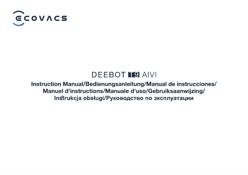 Página 1 del manual Manual de usuario ECOVACS Deebot T9 Aivi