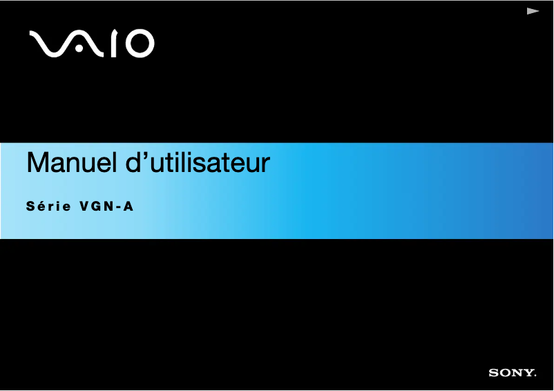 Page 1 de la notice Manuel utilisateur Sony Vaio VGN-A215M