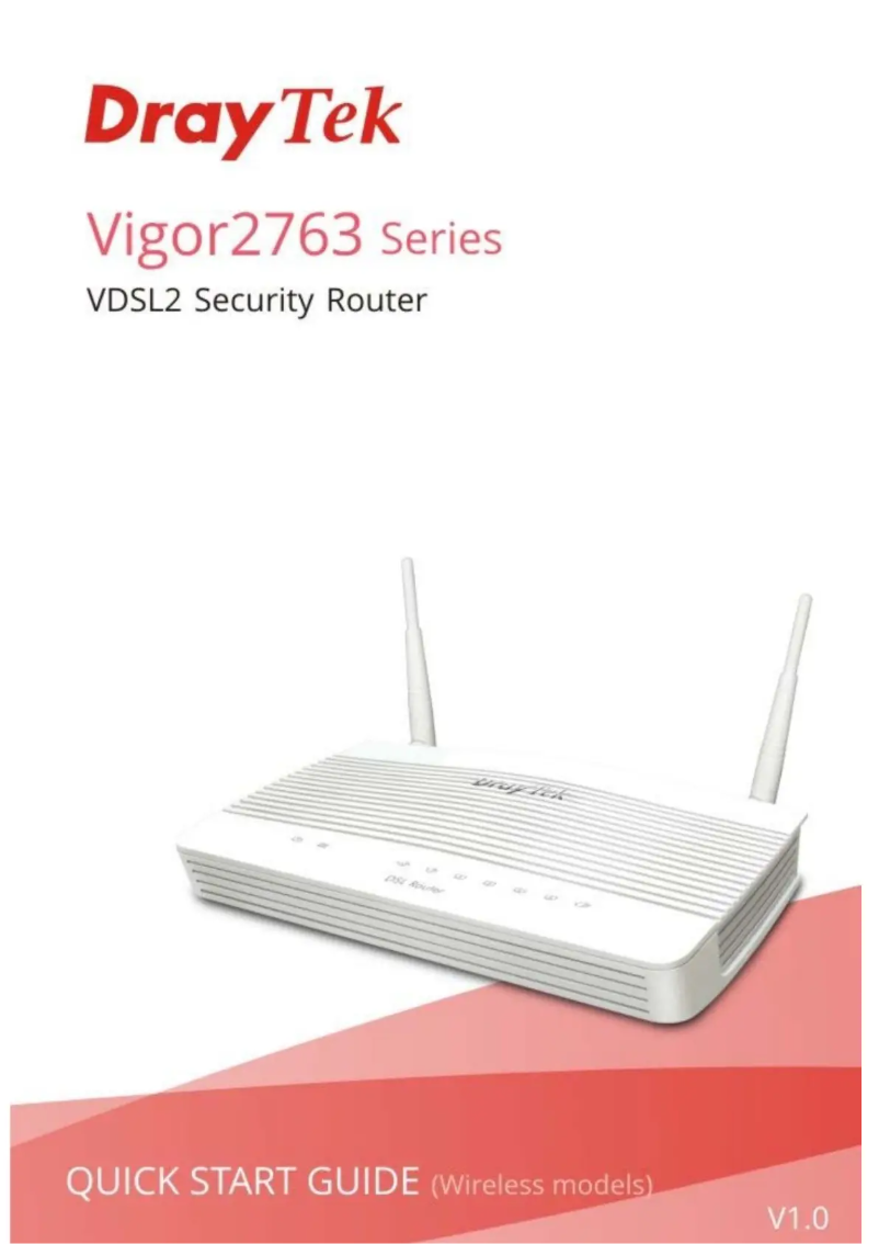 Page n°1 - Guide de démarrage rapide Draytek Vigor 2763-AC