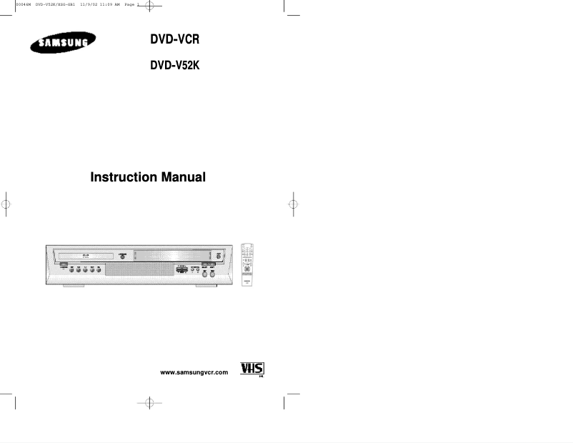 Page 1 de la notice Manuel utilisateur Samsung DVD-V52K