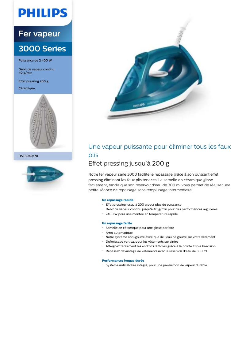 Page n°1 - Manuel utilisateur Philips 3000 Series DST3040