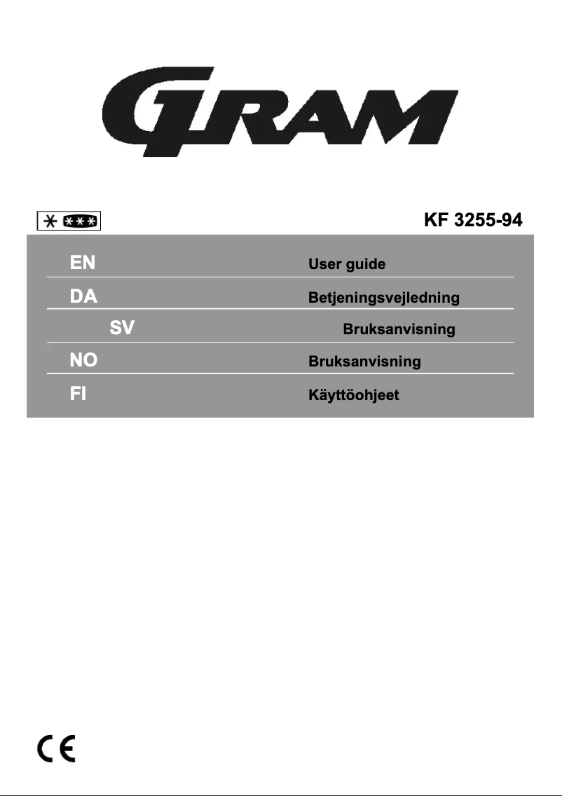 Page n°1 - Manuel utilisateur Gram KF 3255-94